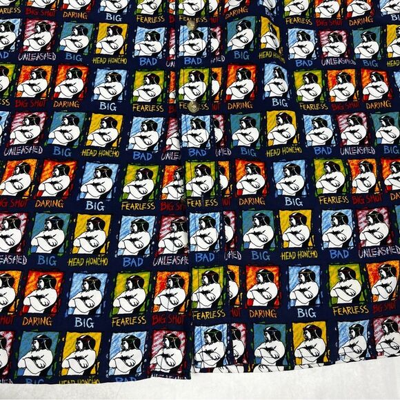 Big Dogs Fearless Big Shot Dogs Multicolor Short Sleeve Button Shirt Men Medium - Picture 5 of 7